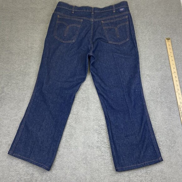 GWG Scrubbies Boot Cut Navy Blue Men's Jeans 38x28*‎ Vintage - Picture 2 of 13